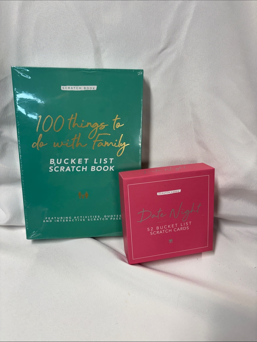 NWT- Bucket List Scratch Book & Date Night Scratch Cards - Teal & Pink